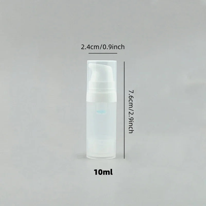 Travel Cosmetic Bottles with Pump - 5Pcs Vacuum Containers for Skincare Products"