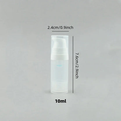 Travel Cosmetic Bottles with Pump - 5Pcs Vacuum Containers for Skincare Products"