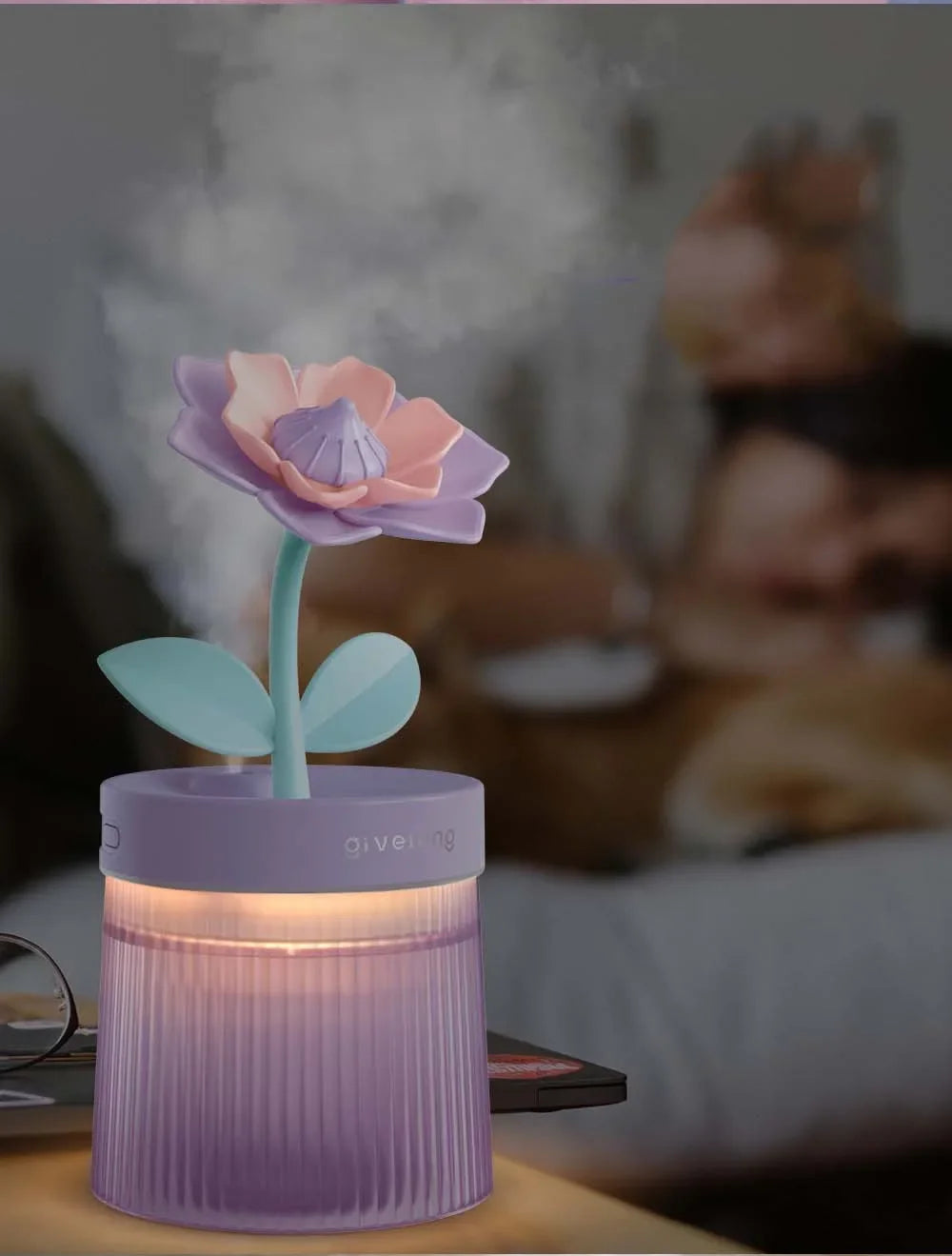 USB Portable Humidifier - Ultrasonic Aroma Diffuser with LED Light