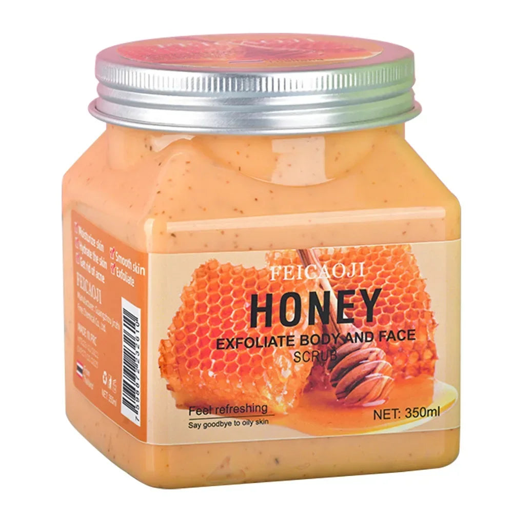 Body Scrub 350ml - Exfoliating Bath Salt with Coffee & Rice