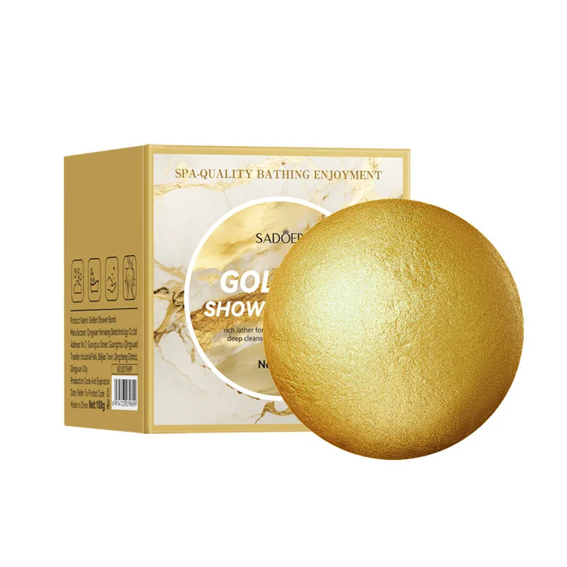 Gold Bath Salt Ball 100g - Deep Cleansing Relaxation Spa Soak