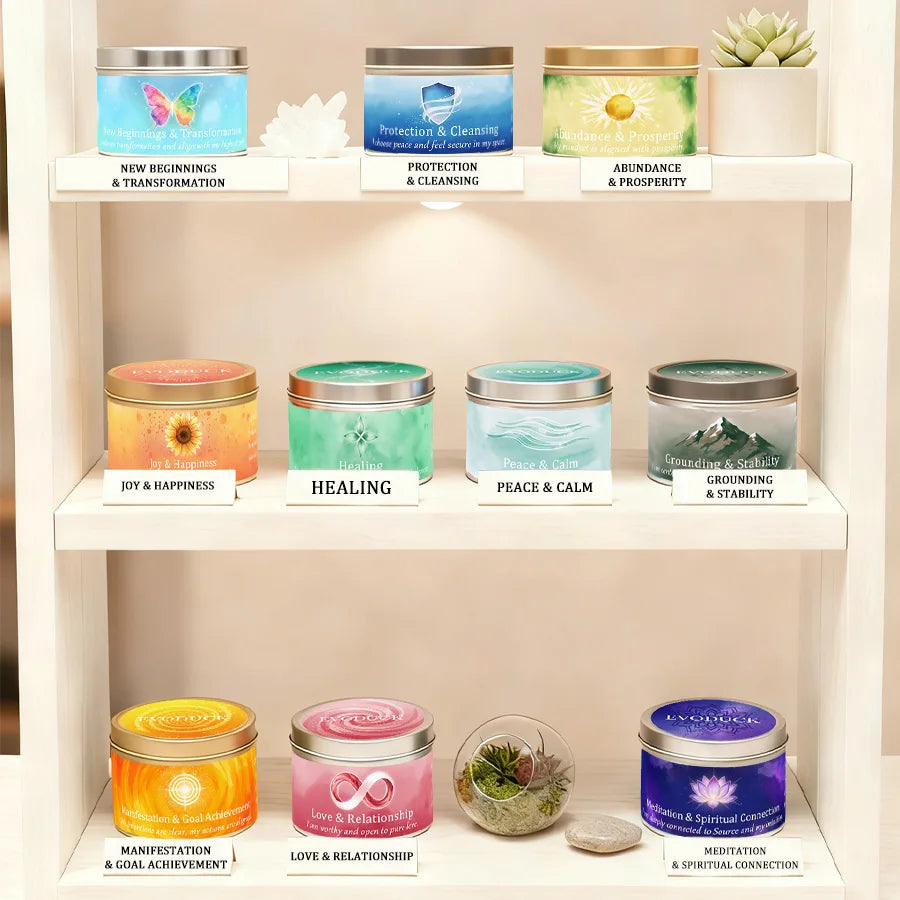 Peace Ritual Candle - Lavender Chamomile with Healing Crystals