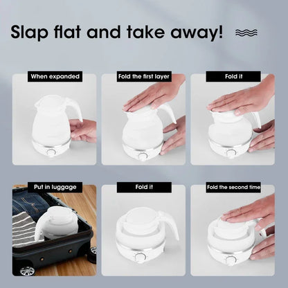 Electric Kettle Mini Foldable 600ml Water Heater Home Hot Water Portable Kitchen Kettle 220V Travel Electric Kettle