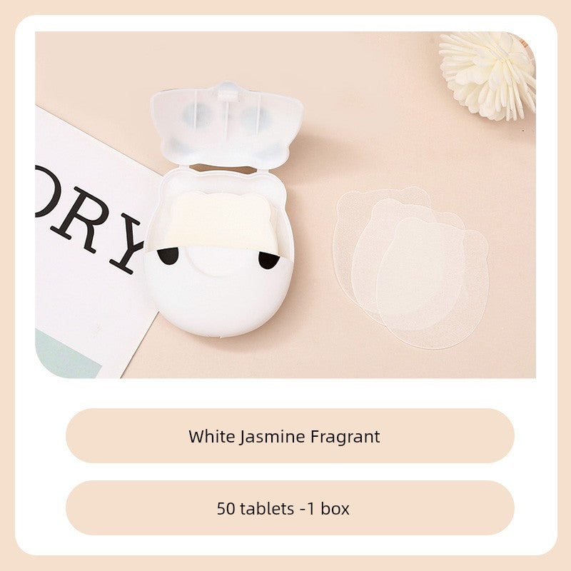 Outdoor Portable Student Cartoon Portable Soap Slice