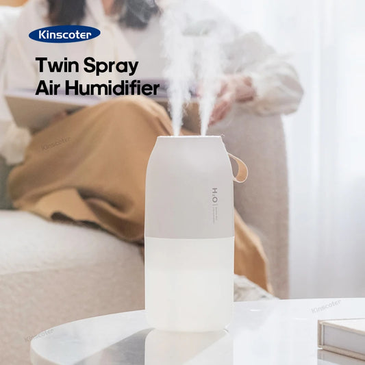 Ultrasonic Humidifier 300ml - Rechargeable 2000mAh USB Portable Mist Diffuser