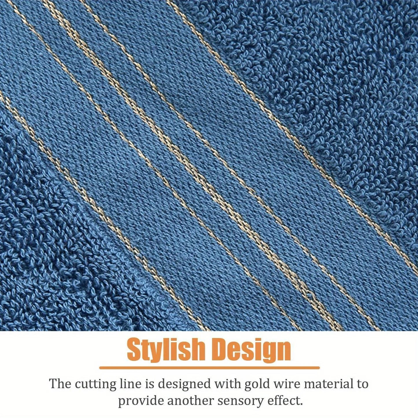 Pure Cotton Bath Towel - Soft Absorbent Quick-Dry Bathroom Towel