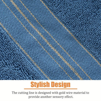 Pure Cotton Bath Towel - Soft Absorbent Quick-Dry Bathroom Towel