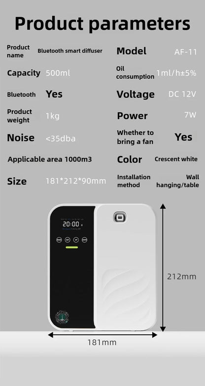 Professional Aroma Diffuser 500ml - Wall Mount Hotel Scent Machine