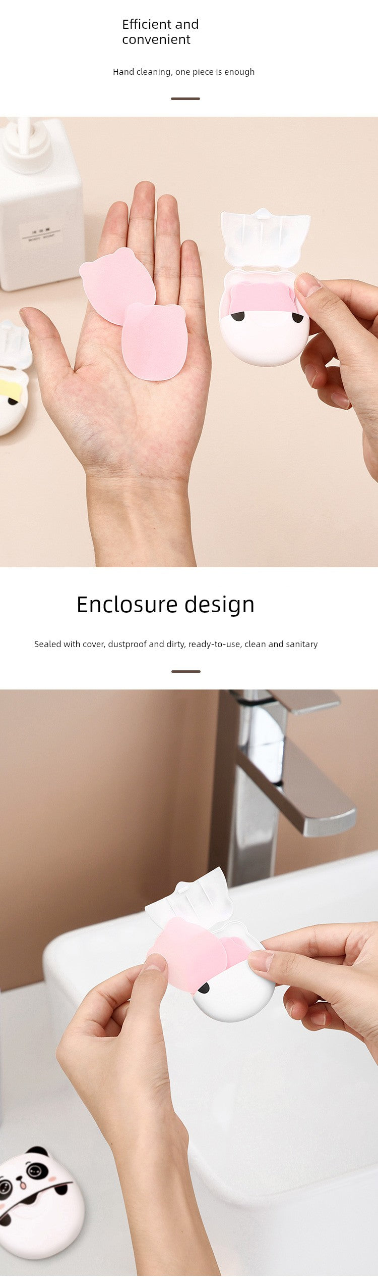 Outdoor Portable Student Cartoon Portable Soap Slice