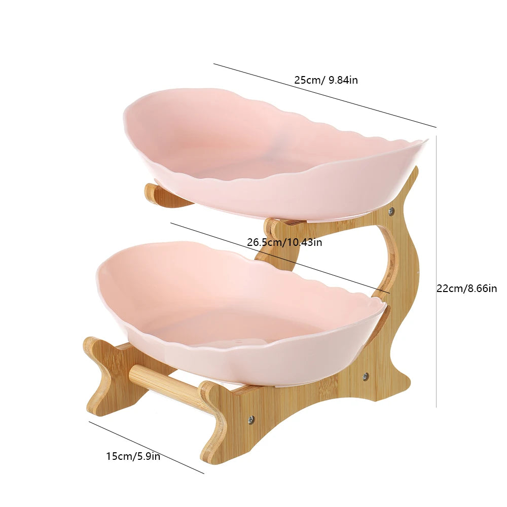 "Multi-Layer Fruit Stand - Modern 3 Tier Snack Dish for Living Room"