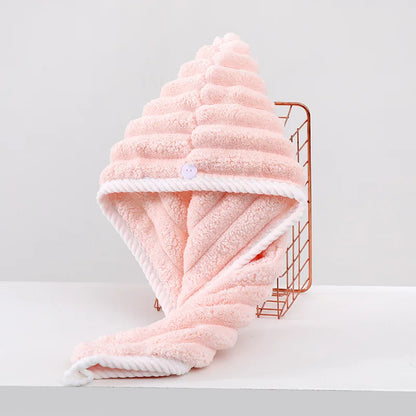 Hair Drying Cap - Super Absorbent Quick-Dry Towel Turban for Women