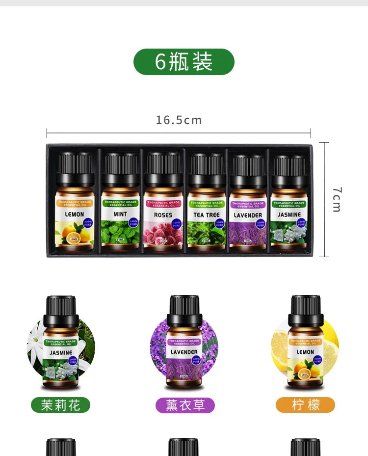 Essential Oil Set 10ml - Aromatherapy Massage & Candle Making Kit
