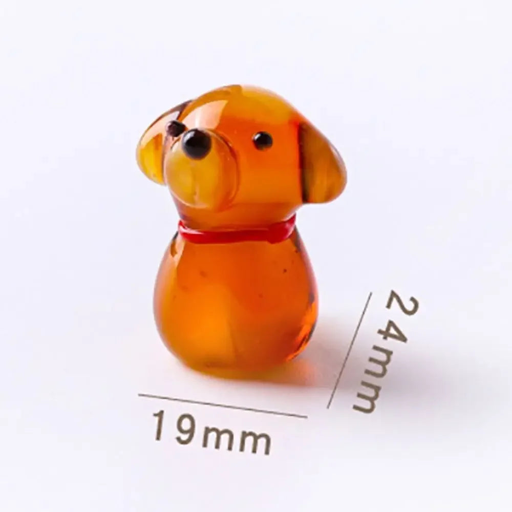 A touch of cuteness for your desk: miniature glass dog ornaments that delight with every handcrafted detail.