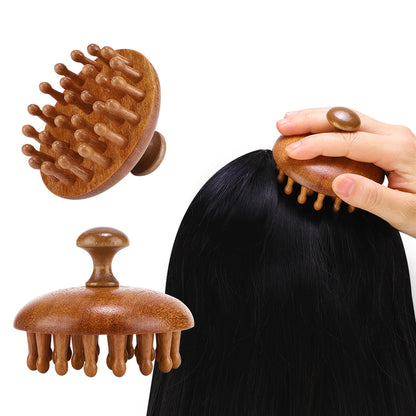 Wooden Massage Brush - Multi-Functional Scalp & Body Anti-Cellulite