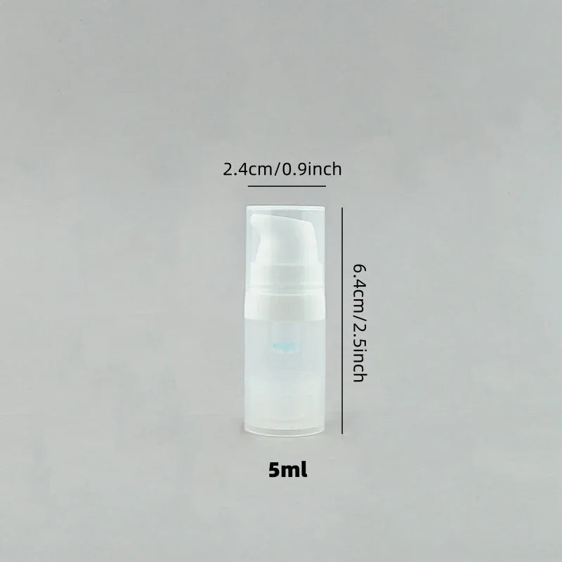 Travel Cosmetic Bottles with Pump - 5Pcs Vacuum Containers for Skincare Products"