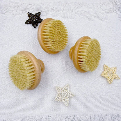 Sisal Body Brush - Natural Beech Wood Handle Exfoliating Back Scrubber