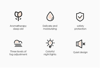 Aromatherapy Diffuser 500ml - Wood Grain Ultrasonic Humidifier 7 Colour LED