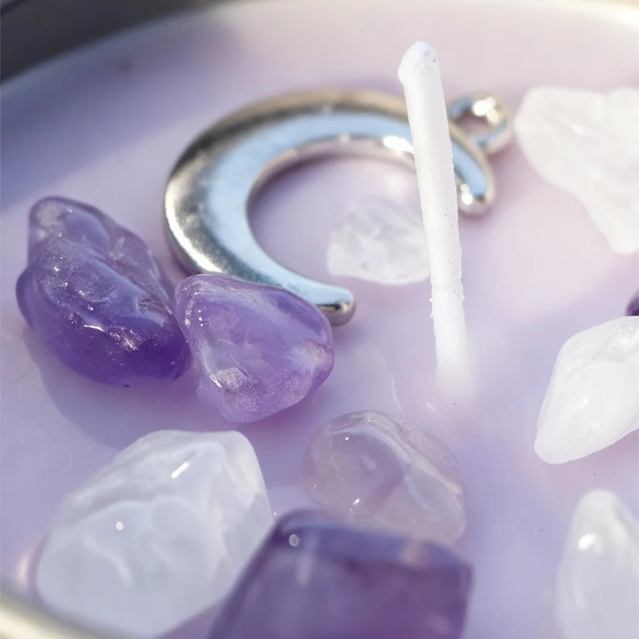Peace Ritual Candle - Lavender Chamomile with Healing Crystals