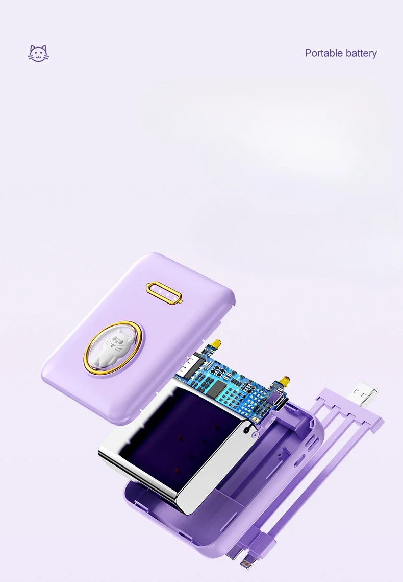 Fun Cartoon Power Bank 20000mAh - Mobile Charger with Cable Included