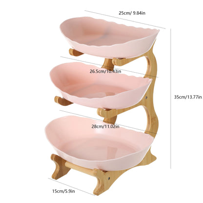 "Multi-Layer Fruit Stand - Modern 3 Tier Snack Dish for Living Room"