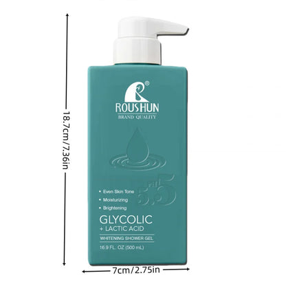 Shower Gel 500ml - Glycolic & Lactic Acid Exfoliating Body Wash