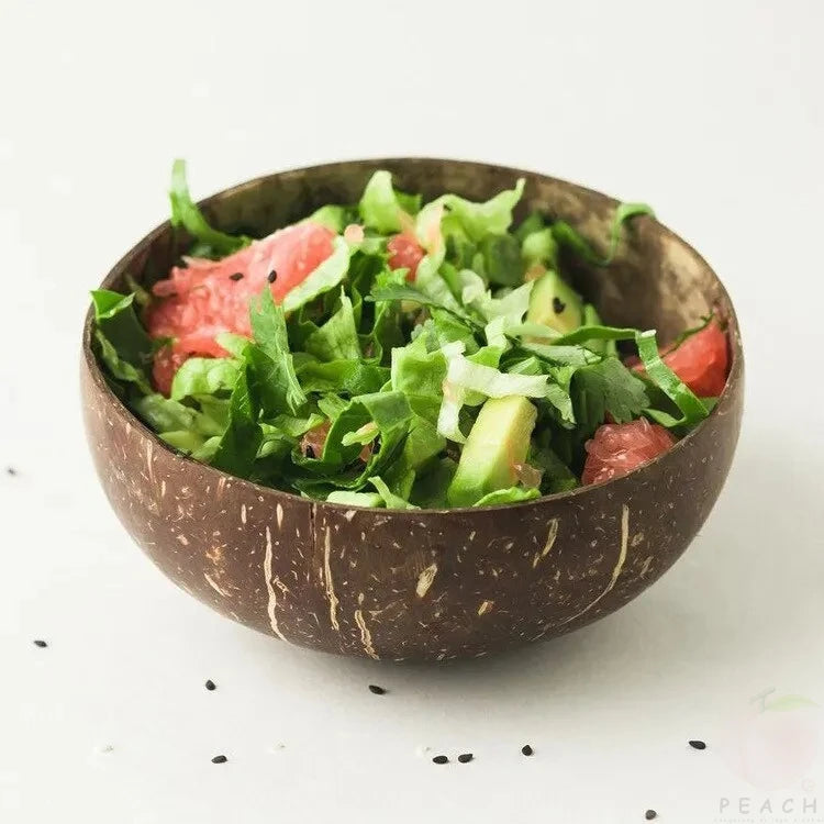 Handcrafted Coconut Shell Bowls - Reusable Natural Serving Dishes"