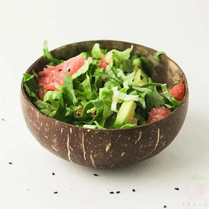 Handcrafted Coconut Shell Bowls - Reusable Natural Serving Dishes"