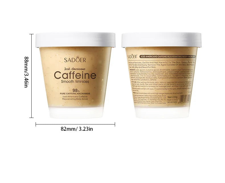 Iced Coffee Body Scrub - Caffeine-Infused Exfoliating Deep Cleanser