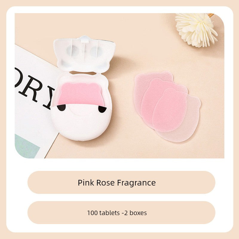 Outdoor Portable Student Cartoon Portable Soap Slice