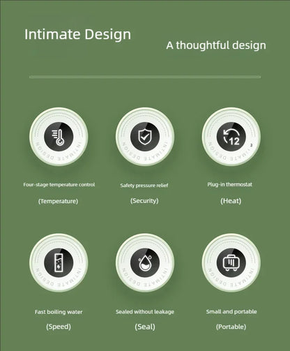 Electric Kettle 500ml Portable Travel - Tea Coffee Water Heater