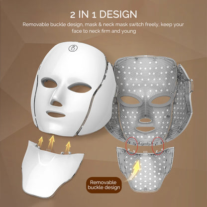 LED Face Mask - 7 Colour Light Therapy for Anti-Ageing & Rejuvenation