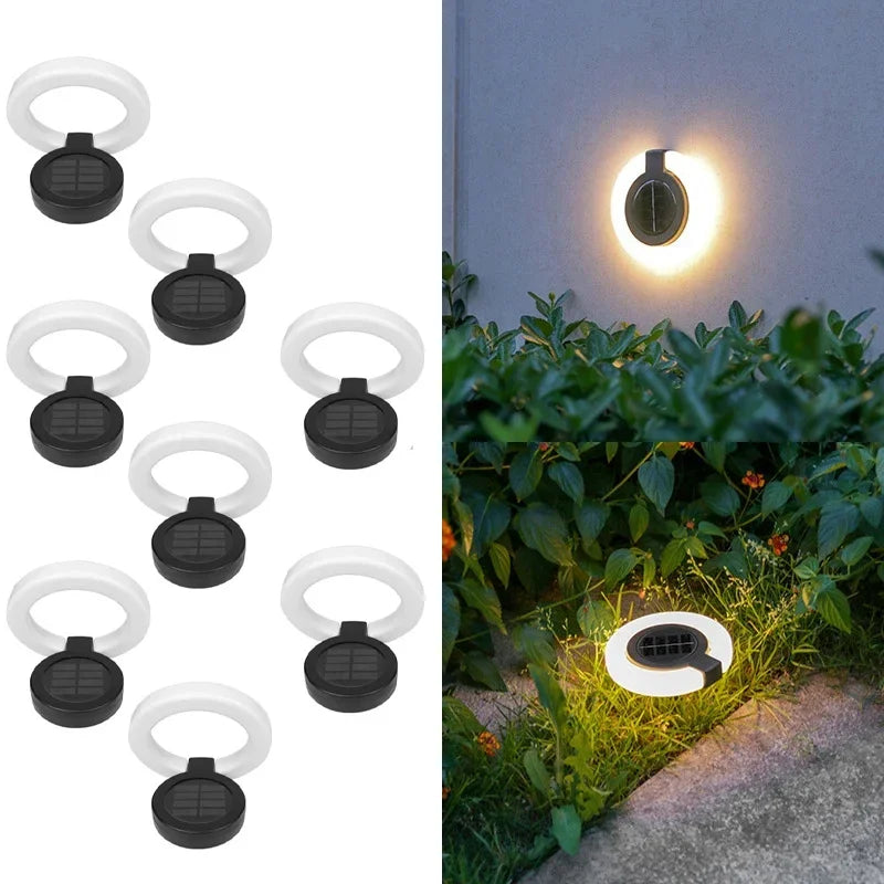 LED Solar Outdoor Lights Waterproof 360° Adjustable Landscape Light Garden Decoration Fence Stake Lawn Porch Walkway 1~8PCs