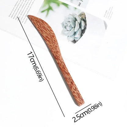 Natural Coconut Tableware Set - Handmade Wooden Cutlery for Desserts"