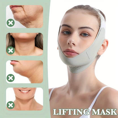 Reusable Face Slimming Band - Adjustable Elastic V-Line Lifting Strap
