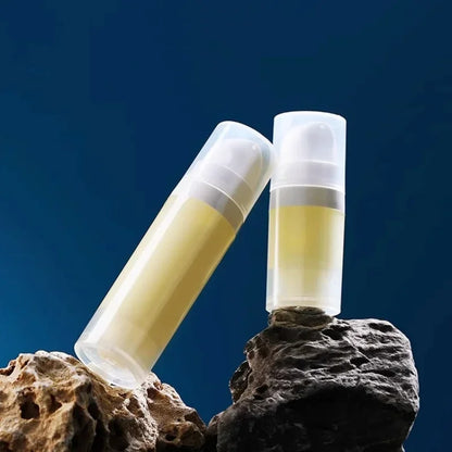 Travel Cosmetic Bottles with Pump - 5Pcs Vacuum Containers for Skincare Products"