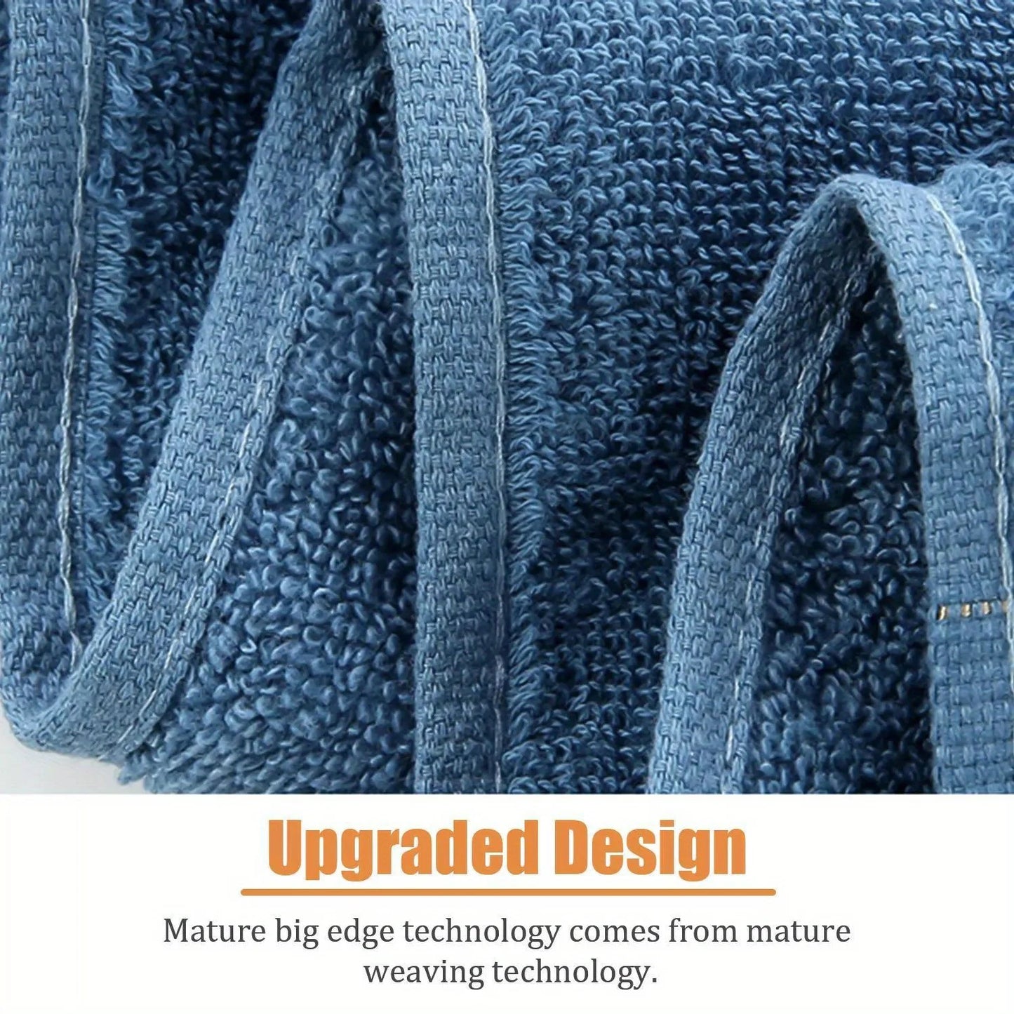 Pure Cotton Bath Towel - Soft Absorbent Quick-Dry Bathroom Towel