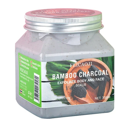 Body Scrub 350ml - Exfoliating Bath Salt with Coffee & Rice