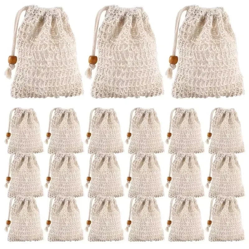 Sisal Soap Bags 5-50pcs - Natural Exfoliating Soap Saver Pouches