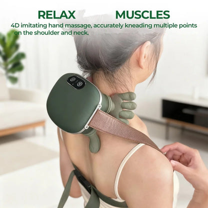 Wireless Neck Massager - Bionic Finger Shoulder Shawl with Motor