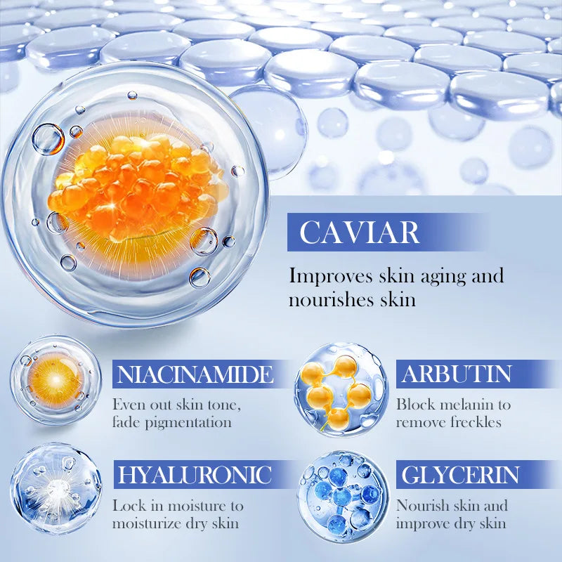 Caviar Face Masks 5-10pcs - Hyaluronic Acid Hydrating Sheet Masks