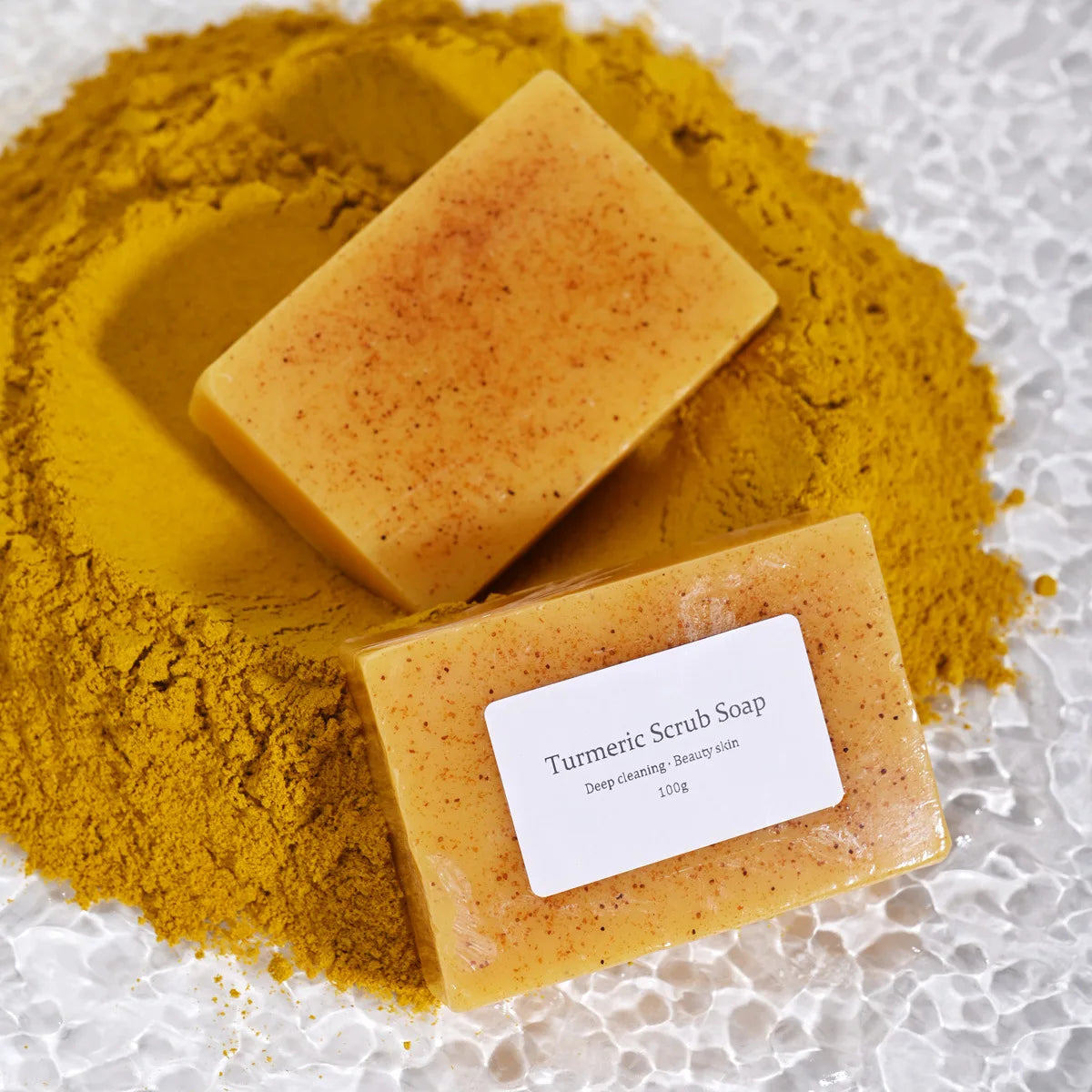 Turmeric Kojic Acid Soap - Natural Brightening Scrub for Face & Body