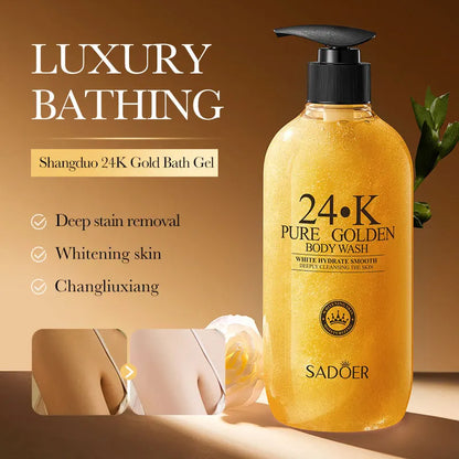 Luxury Body Wash 500ml - 24K Gold Moisturising Bath Foam