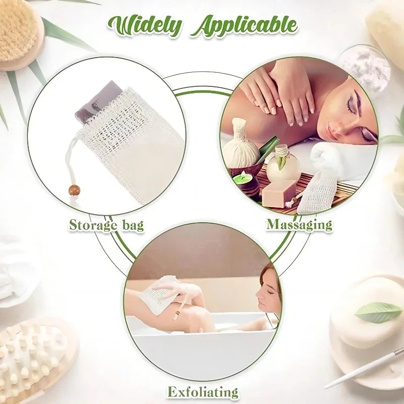 Sisal Soap Bags 5-50pcs - Natural Exfoliating Soap Saver Pouches