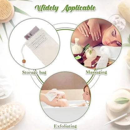 Sisal Soap Bags 5-50pcs - Natural Exfoliating Soap Saver Pouches