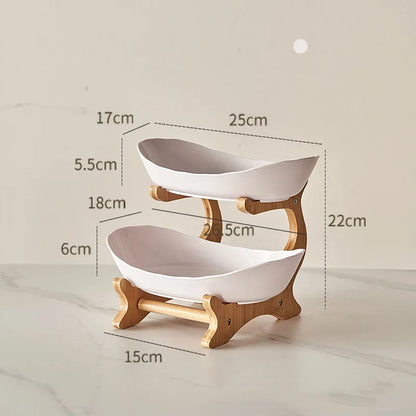 "Multi-Layer Fruit Stand - Modern 3 Tier Snack Dish for Living Room"