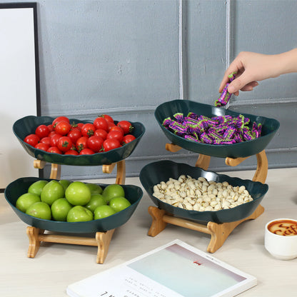 "Multi-Layer Fruit Stand - Modern 3 Tier Snack Dish for Living Room"