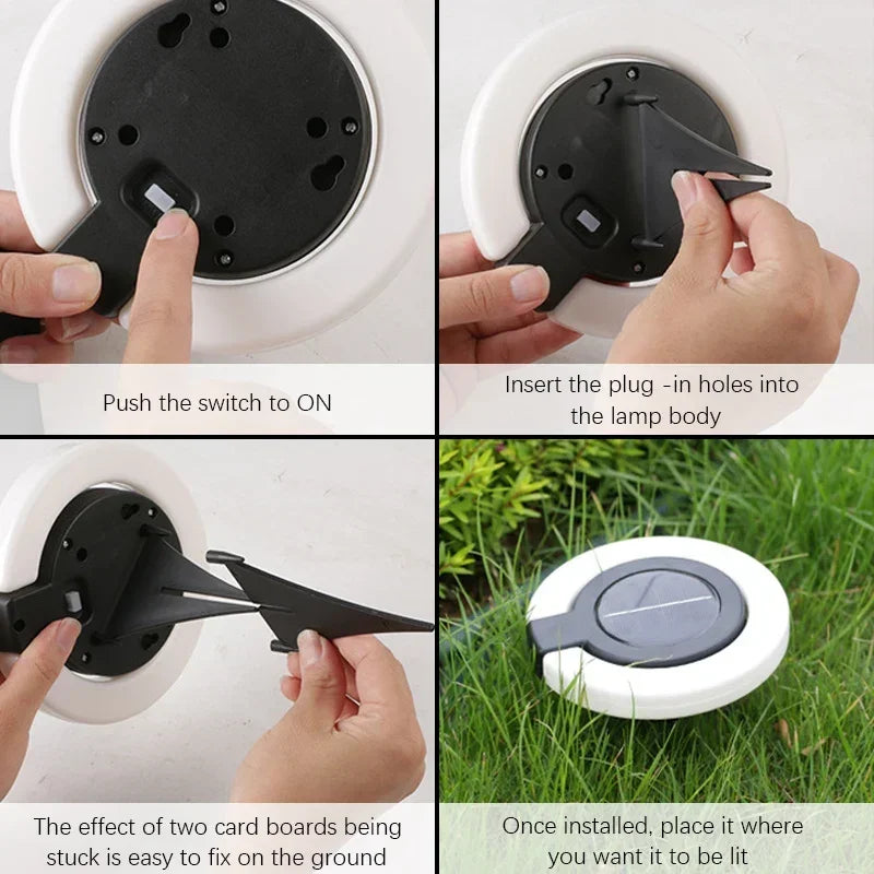 LED Solar Outdoor Lights Waterproof 360° Adjustable Landscape Light Garden Decoration Fence Stake Lawn Porch Walkway 1~8PCs