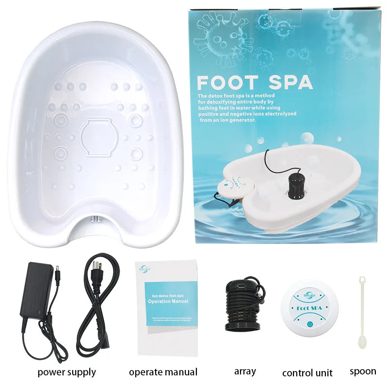 Ionic Detox Foot Spa - Electric Massage Bath with Basin & Arrays