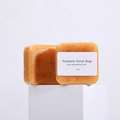 Turmeric Kojic Acid Soap - Natural Brightening Scrub for Face & Body