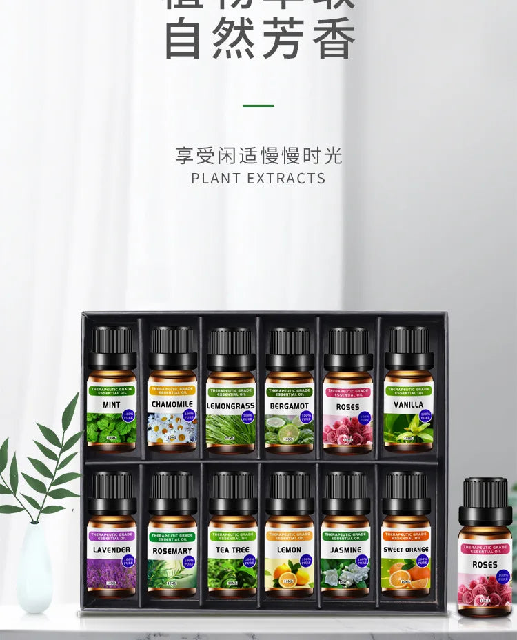 Essential Oil Set 10ml - Aromatherapy Massage & Candle Making Kit